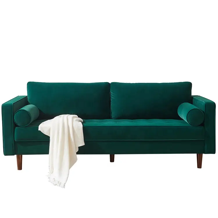Vendite calde americano semplice moderno rustico interni divano divano classico divano imbottito in tessuto peluche contemporaneo