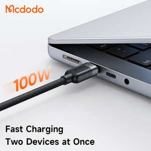 MCDODO USB-C แม่เหล็ก738 100W สายเคเบิลอัจฉริยะการกระจายพลังงานอุปกรณ์คู่ PD3.0การออกแบบที่ไม่ยุ่งยากสำหรับแล็ปท็อป/โทรศัพท์ - Product Image 4