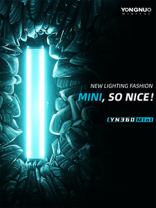 Yongnuo yn360mini הוביל אור וידאו טמפרטורה צבע מתכווננת עבור YouTube tiktok vlog