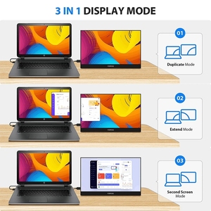ホット販売17.3インチFHD1920x1080P IPSスクリーンポータブルモニター充電器なし60Hzリフレッシュレート178度フルビュー角度