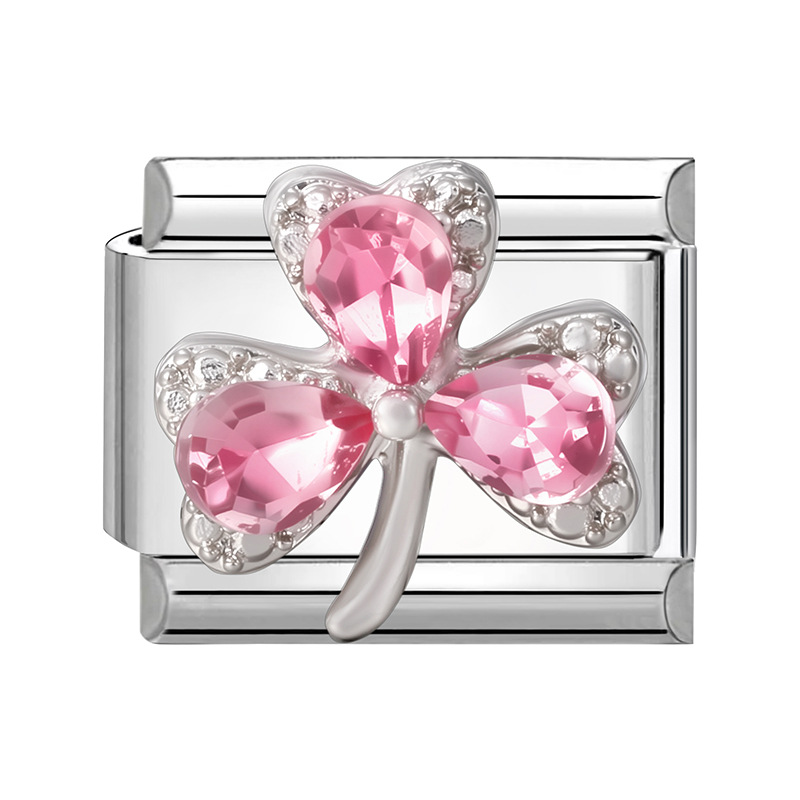 Trébol de diamante rosa