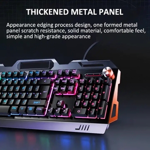 2023 nuevo teclado mecánico RGB ratón auriculares combinación con cable escritorio 104 teclado de juego adecuado para carcasa de ordenador - Product Image 3