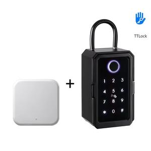 Tuya akıllı anahtar kilit kutusu Wifi etkin Fechadura elektronik parmak izi şifre duvara monte güvenlik TTLock App BT ahşap çelik - Product Image 4
