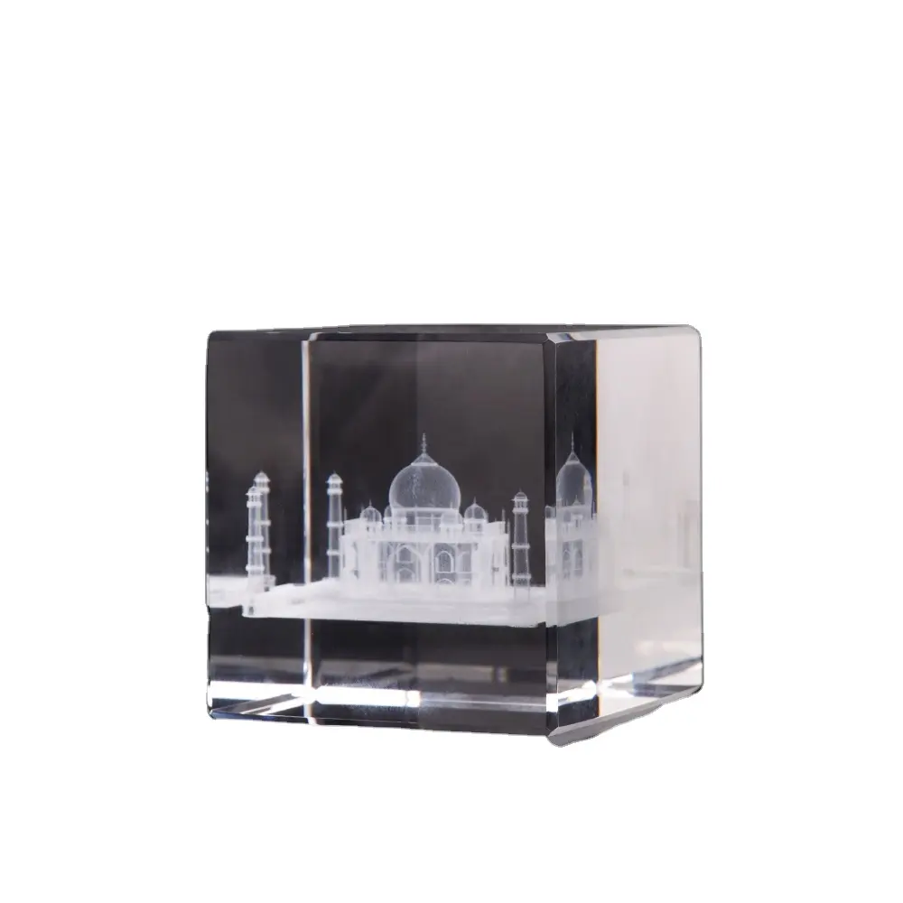 Lembranças 3D Cubo Mini Blocos de Construção 3d De Cristal Da Gravura Do Laser Para O Laser Peso De Papel De Cristal Do Laser