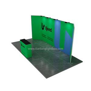Stand de exposición de aluminio de diseño personalizado Cabinas de esquema de carcasa modular para la Expo de Oriente Medio El stand de aluminio es reutilizable - Product Image 5