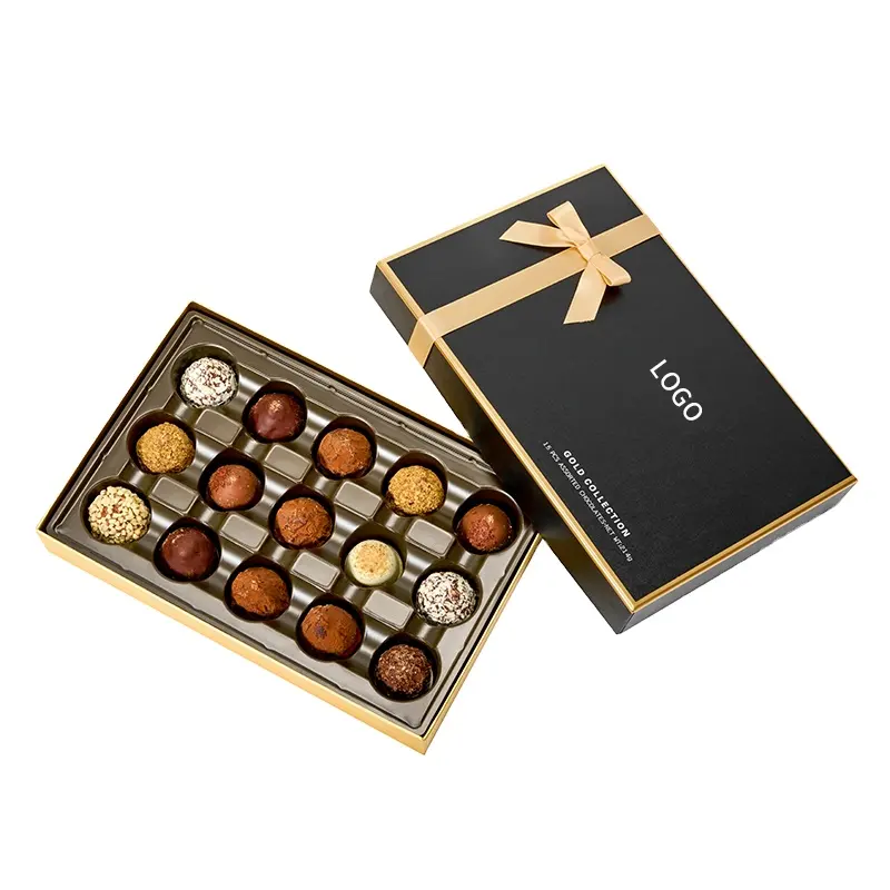 Tapa de lujo navideña con logotipo personalizado, embalaje de comida y Chocolate, caja de regalo para flores y Chocolates