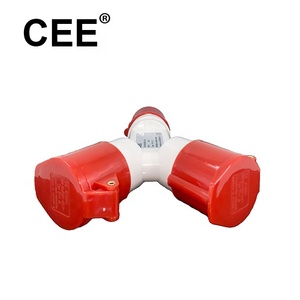 Conector múltiple e industrial de 2 vías, divisor de enchufe de 2 vías CEE 16a 220v 2p + e - Product Image 5