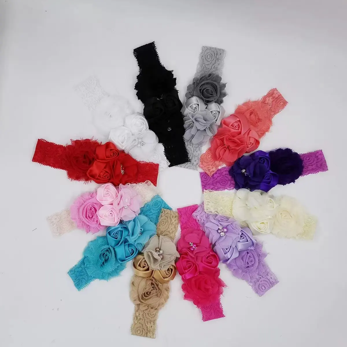 Baby Girls Headband Crianças Flor De Lã Cabeça Envoltório Macio Infantil Lace Turbante Traceless Criança Lovely Hairband Newborn Photo Props