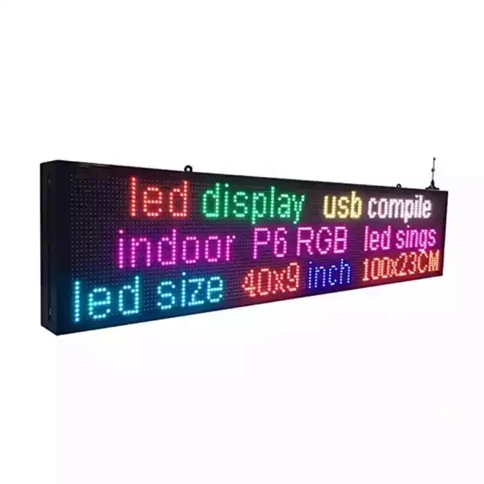 Panneau d'affichage LED Rolling WIFI Program Sign publicitaire multicolore polychrome avec écran mobile personnalisable d'extérieur