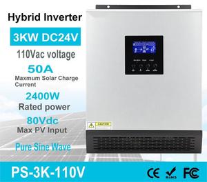 3 KVA 24 V reiner sinus-hybrid-solarwechselrichter mit Wellenregler 110 V Breitspannung 80 V Gleichstrom-/ Wechselstrom-Wechselrichter einzelner Solarausgang - Product Image 3