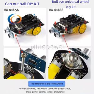 マイクロコントローラーインテリジェントカー超音波障害物回避車追跡ロボットプログラミングDIYカーキット - Product Image 4