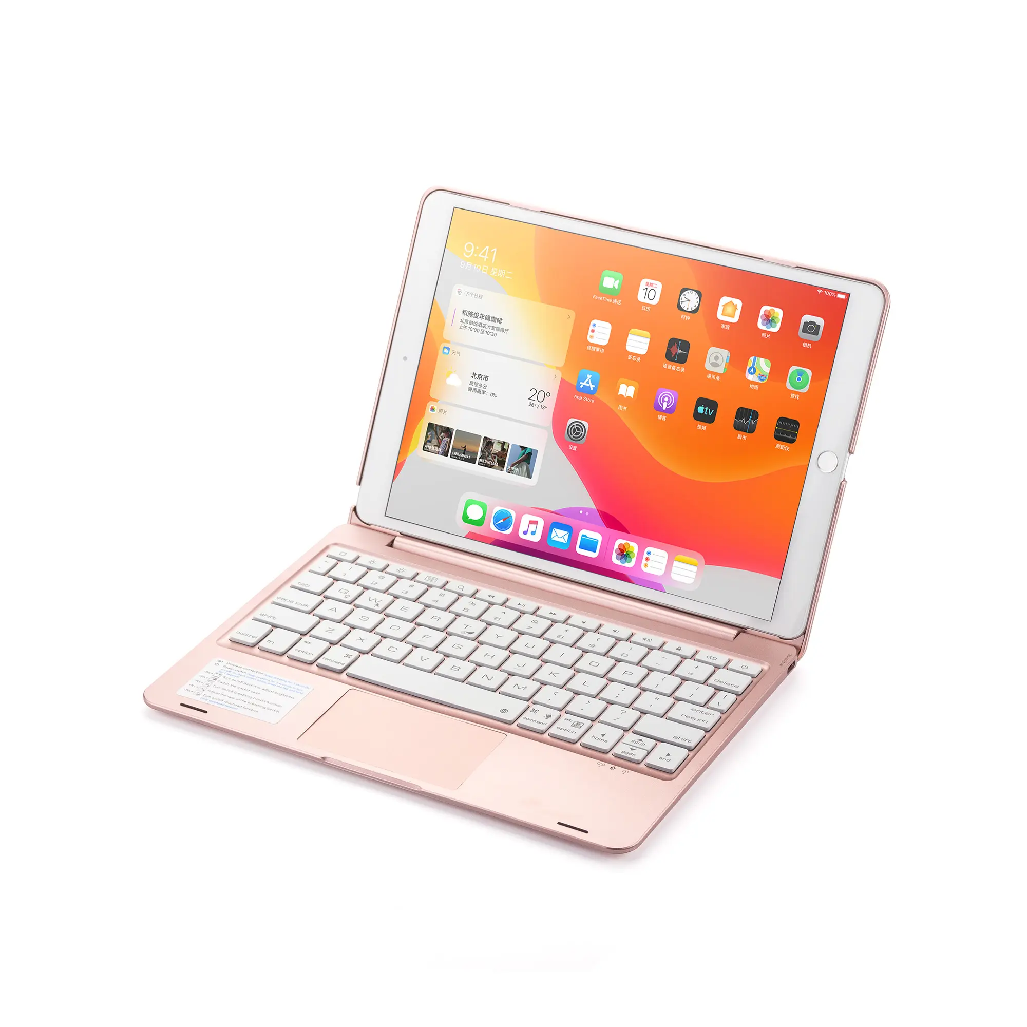 Bt Mini kasa Laptop sihirli klavye 10.2/10.5/inç Ipad Pro LED Tablet çok fonksiyonlu kablosuz 5.1 optik ABS plastik