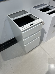 KD A4文件金属文件办公室橱柜钢3抽屉下橱柜铁文件储物柜 - Product Image 4