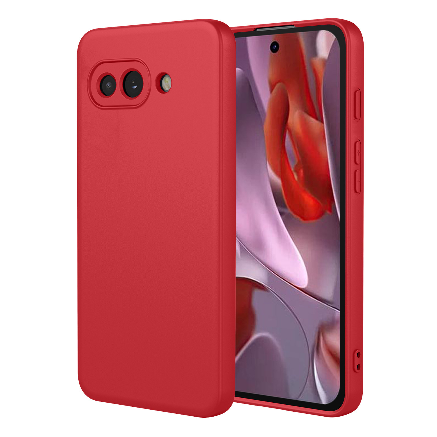 Coque en silicone liquide rouge (sensation peau)