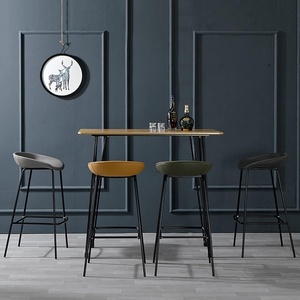 Quán Rượu Phân barstools sắt khung nghệ thuật nhà bếp truy cập Phân ăn sáng thanh ghế cao cấp chất lượng da thanh phân - Product Image 2