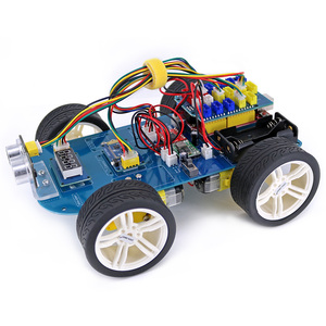 OPEN-SMART 4WD Serial blvetooth-Compatible Control Gear Motor Smart Car Kit Easy-plug colorido XH 2,54mm socket para Arduino