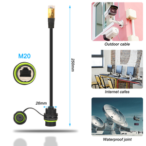 Ip67防水面板型以太网Rj45 CAT5 6 CAT7电缆连接器 - Product Image 6
