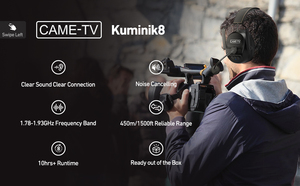 CAME-TV kuminik8 - Dual Ear 7 Pack cuffie Over-ear cuffie interfono Wireless digitali Full Duplex per la trasmissione dei filmmaker - Product Image 3