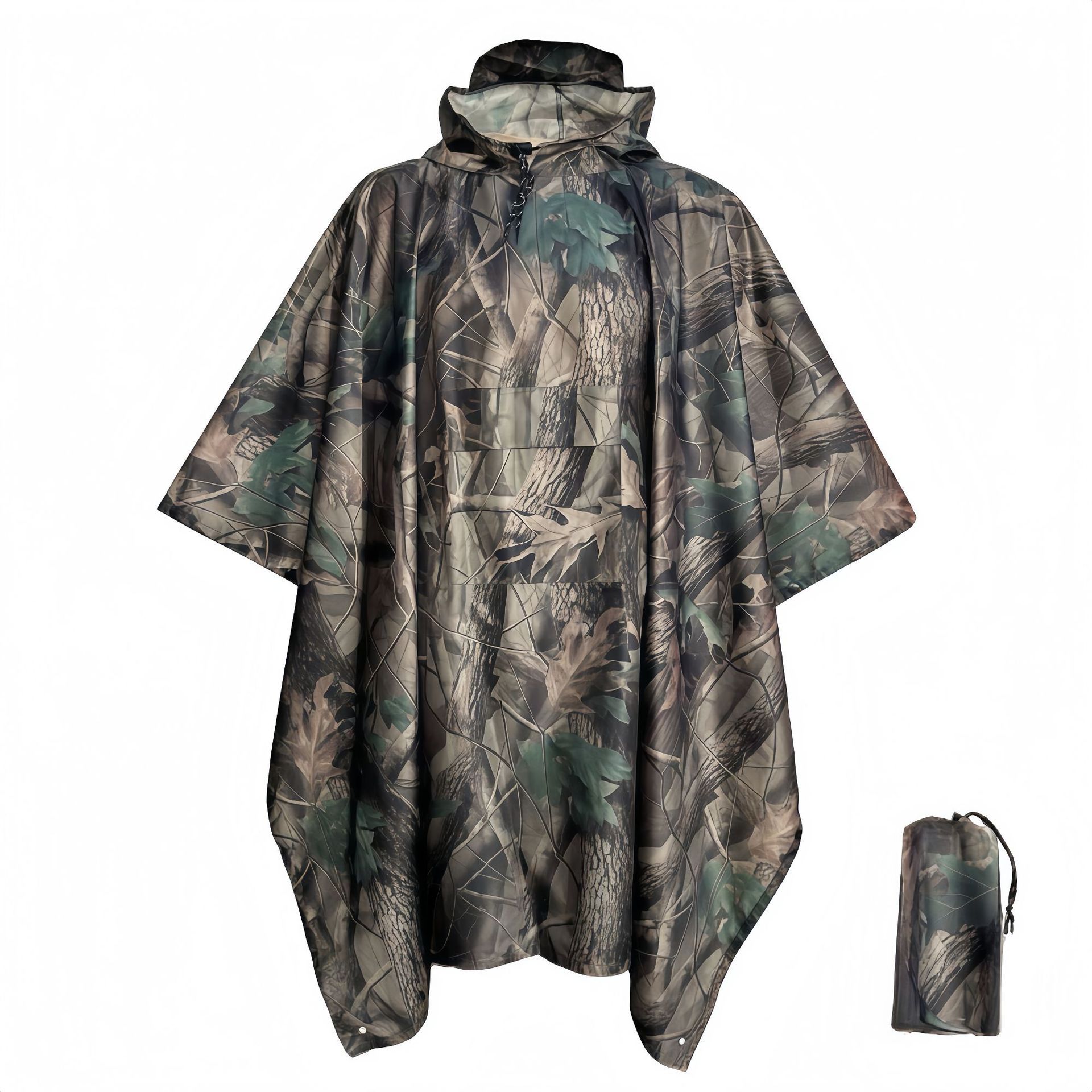Pantalones con bolsillo de solapa de poliuretano de tafetán de poliéster con camuflaje de árbol muerto