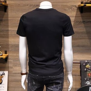 Yeni gangsterler ağır kısa kollu T-shirt erkek çok yönlü paragraf yaz Ins sokak gevşek yuvarlak boyun Tops - Product Image 3