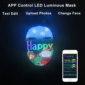 ชุดปาร์ตี้ฮาโลวีนหน้ากากเรืองแสง LED,หน้ากากเรืองแสงแอปขึ้นหน้ากากคลั่ง - Product Image 5