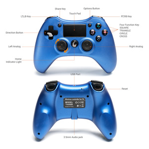 Joystick uzaktan çift titreşim 6 eksen Gyro sensörü ses Jack oyunu Gamepad Sony PS4 P4 PRO Slim için kablosuz denetleyici - Product Image 5