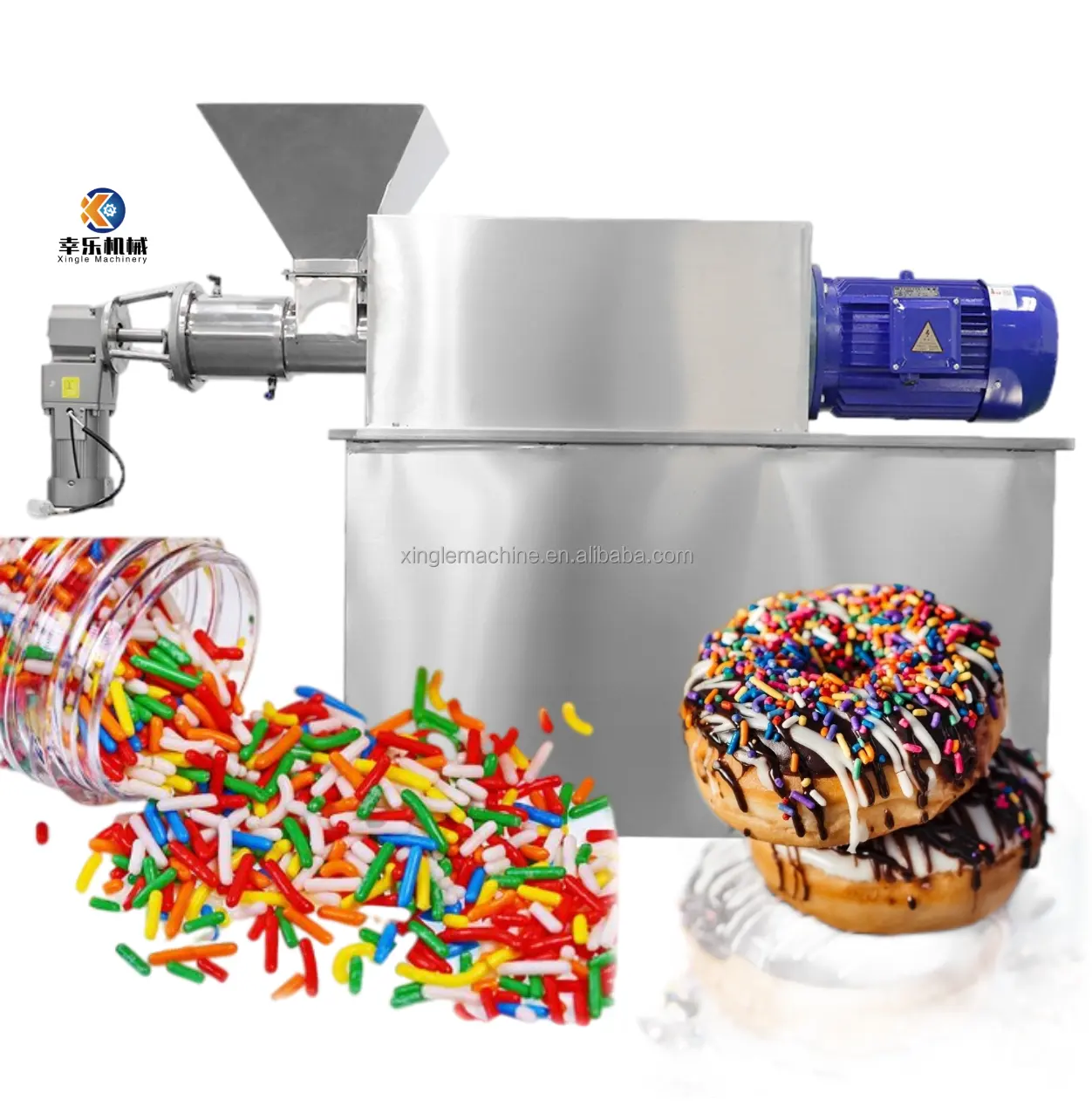 Machine d'extrusion de granulés, ml, de haute qualité, pour faire des gâteaux sans sucre, couleur, confettis, fabrication de granulés