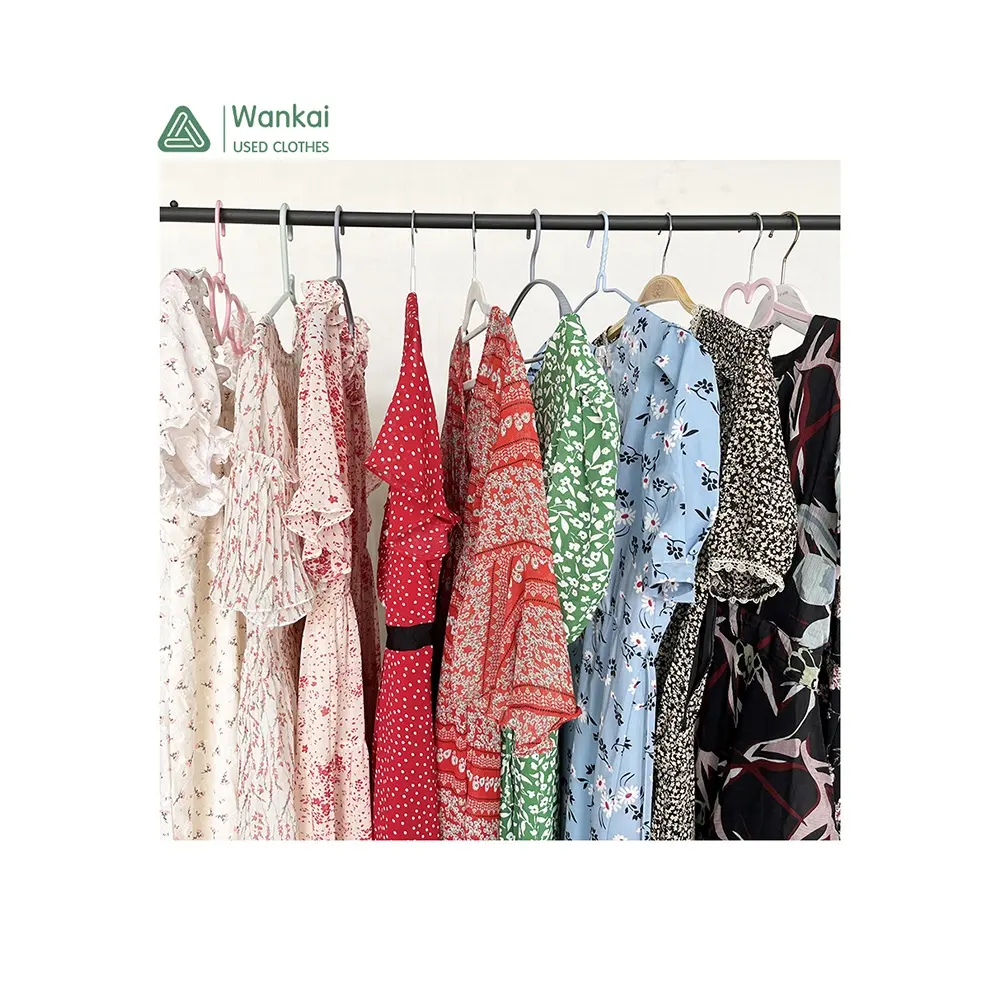 CwanCkai Factory Direct Sale Carefully Selected Women's Clothing Used, Cheap Price 45-100 Kg Lady Dresses Uses