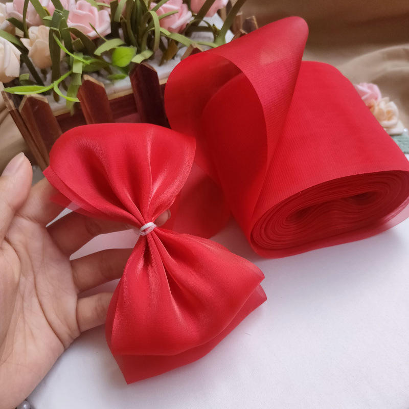 8cm wide red 10yards about 9m