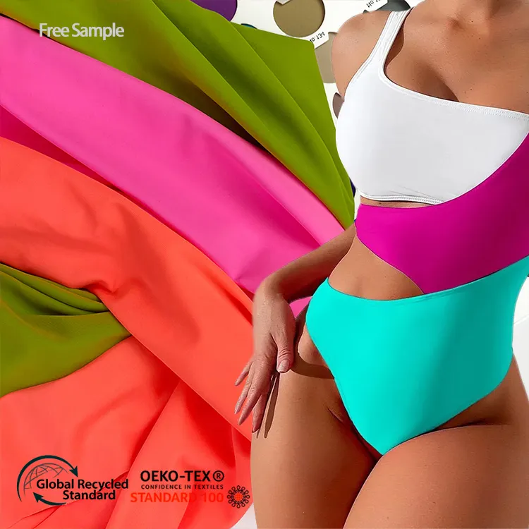 82% Nylon Polyamide 18% Spandex 180G 4 Weg Stretch Matte Bikini Upf 50 Sportkleding Badmode Performance Stof Fabricage