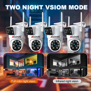 Sistema de cámara de seguridad inalámbrica 4MP H.265 + Kit de cámara de visión nocturna a todo color 4CH Wifi con pantalla IP66 a prueba de agua - Product Image 4