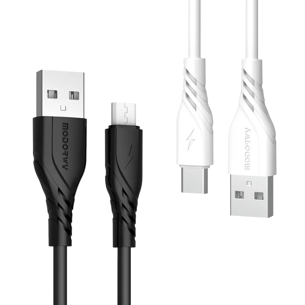 MODORWY buon prezzo all'ingrosso cavo dati 2.4A grande corrente veloce ricarica rapida 1M PVC cavo USB A A Micro per il telefono cellulare