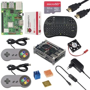 Original Raspberry Pi 3 Modelo B Plus 1G RAM 1,4 GHz Quad-core 64 bit CPU construir en WiFi y diente azul Raspberry Pi 3B + kit