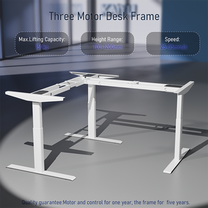 Office Furniture <strong>Three</strong> Motor Sit Stand up Lift Desk <strong>Computer</strong> <strong>Table</strong> Smart Office Height Adjustable Electric Standing Desk Frame - Product Image 6