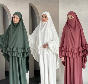 2025 Customized <strong>Design</strong> Modest Muslim Prayer Dress Set With Huge <strong>Khimar</strong> Eid Modest Prayer Abaya Set Long <strong>Khimar</strong> - Product Image 3