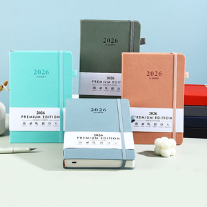 Premium A5/A6 Size Daily Planner Monatliche Register karten Benutzer definiertes Logo PU-Leder-Notizbuch mit datierten Seiten für den geschäftlichen Gebrauch - Product Image 1