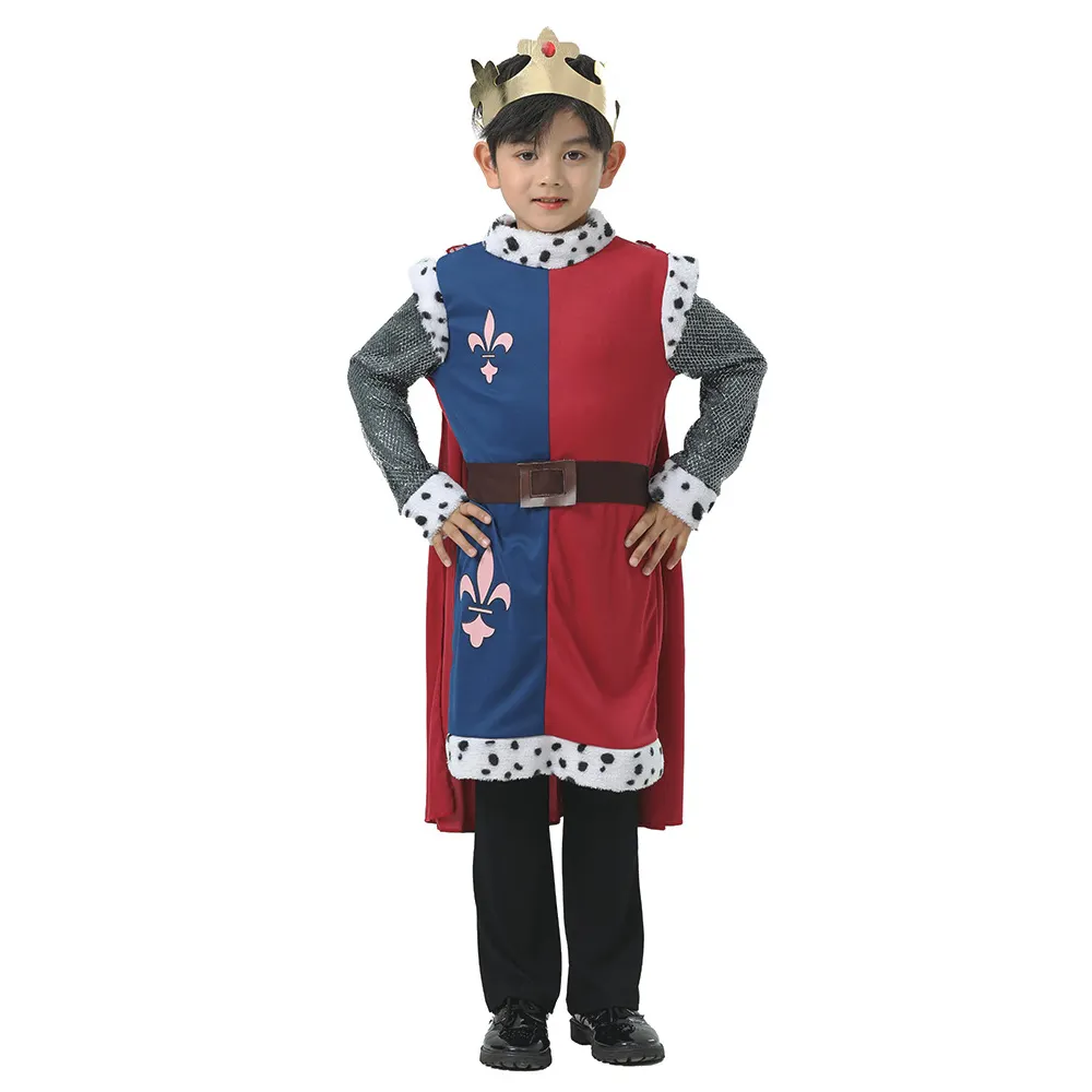 Meilleures ventes de costumes médiévaux pour garçons, Cosplay du roi Arthur pour enfants, déguisements pour fête de carnaval d'Halloween