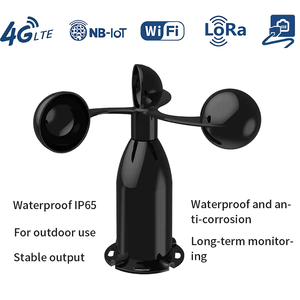 LORA LORAWAN WIFI 4G GPRS RS485 salida pequeño medidor de velocidad del viento Sensor Monitor de datos con dispositivo de alarma para grúa - Product Image 4