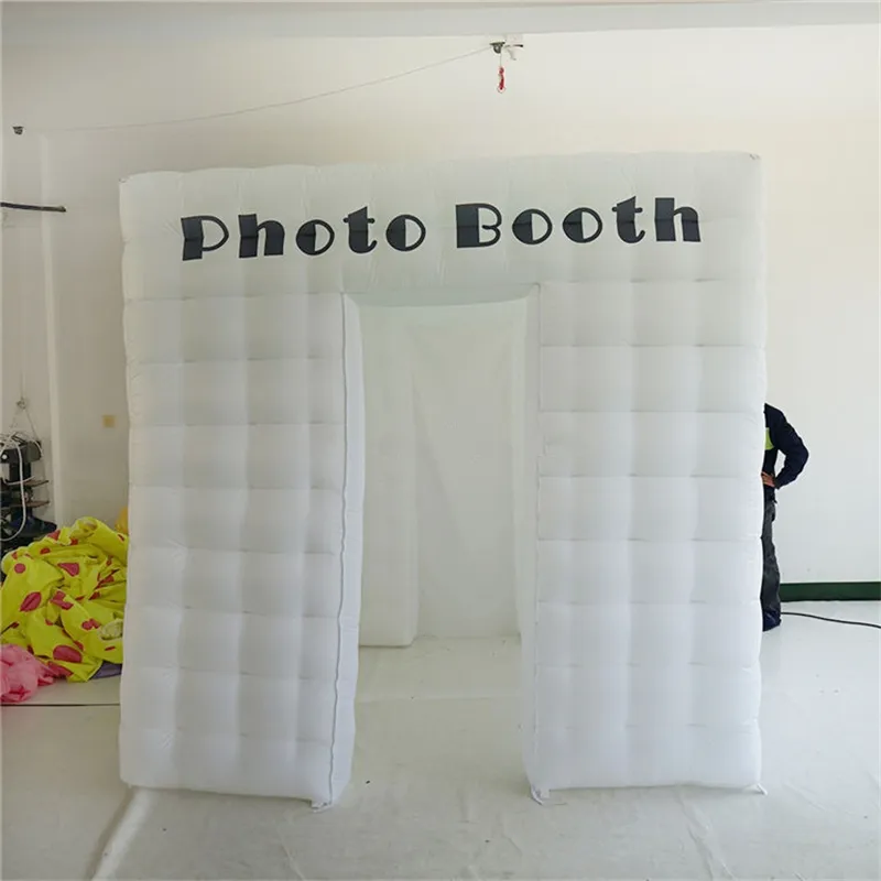 Led personalizado iluminação câmera forma inflável foto cabine cabine tenda para festa de casamento