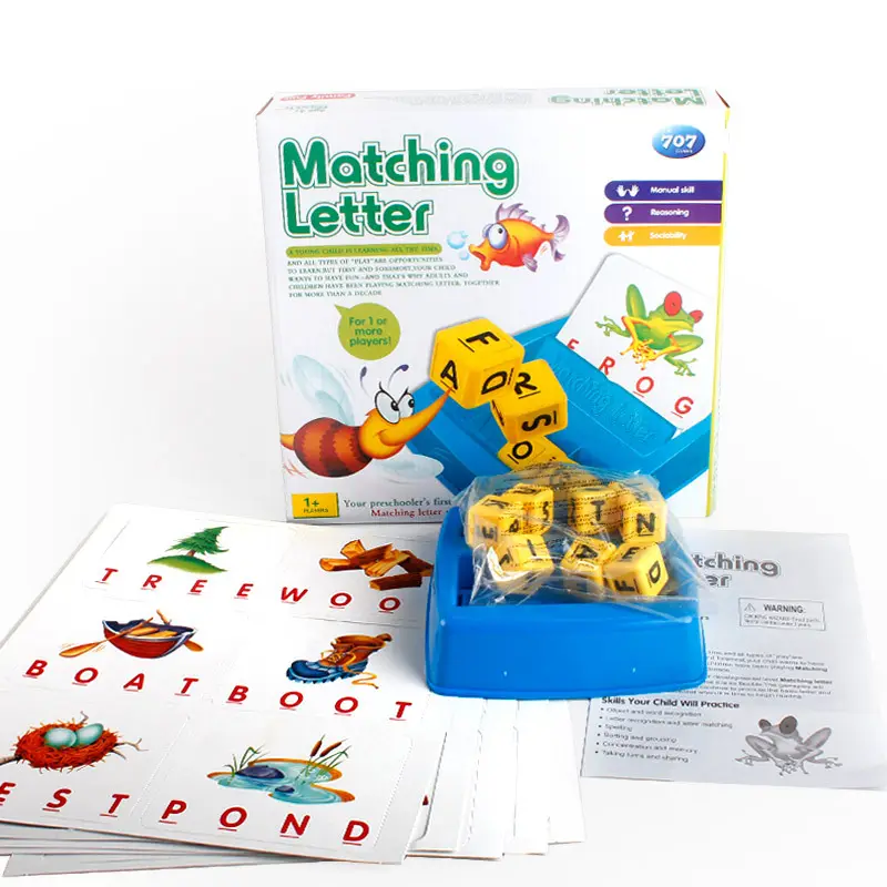Bambini altri istruzione divertimento in mente le parole lettere gioco di carte da tavolo per bambini educativo inglese giocattoli di apprendimento