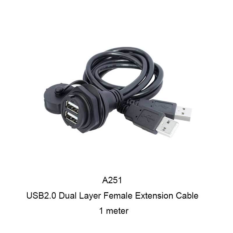 A251 USB 2.0 Female to Extension cable 1M