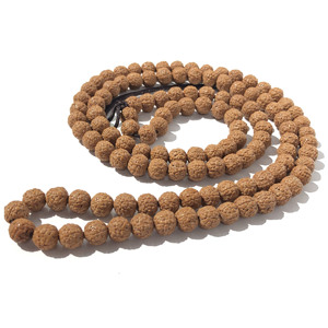 Trung Quốc Sản Xuất Lớn Rudraksha Ek Mukhi Cánh Hoa Lỏng Hạt Bằng Chuỗi Vòng Tay Cầu Nguyện Bồ Đề Hạt Tùy Chỉnh Rudraksha Mala 108 Hạt - Product Image 1