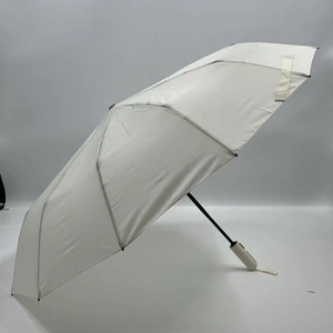 批发可定制白色自动伞强防风防雨/防晒/防紫外线标志印记Pongee可折叠设计 - Product Image 2