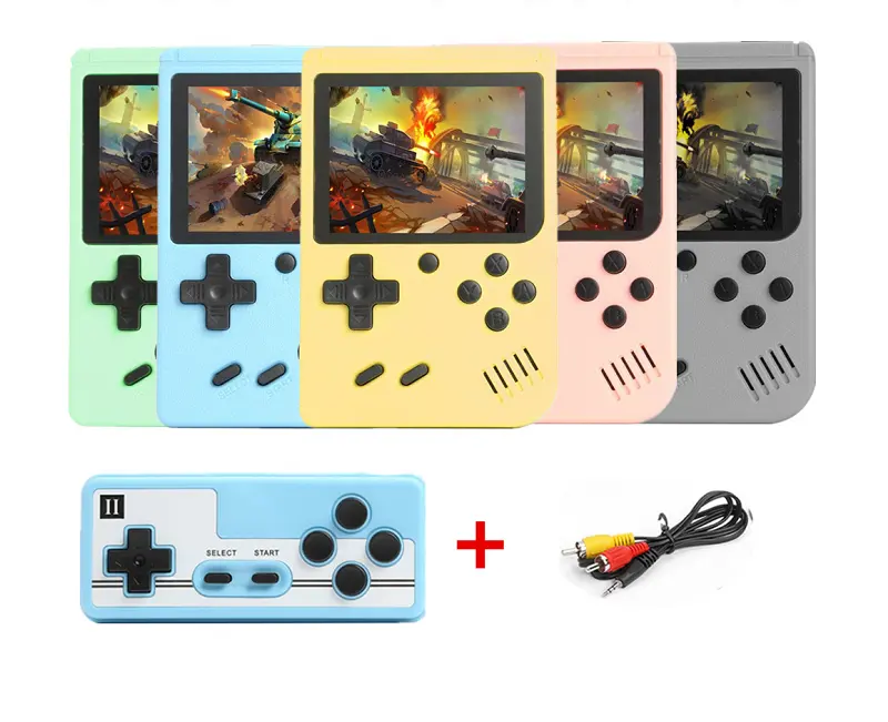 ألعاب وهوايات-شاشات ألعاب فيديو, وحدة تحكم ألعاب فيديو محمولة صغيرة الحجم 800 في 1 مقاس 2.6 بوصات مقاس 8 بت وشاشة عرض LCD ملونة مقاس بوصة طراز GameBoy