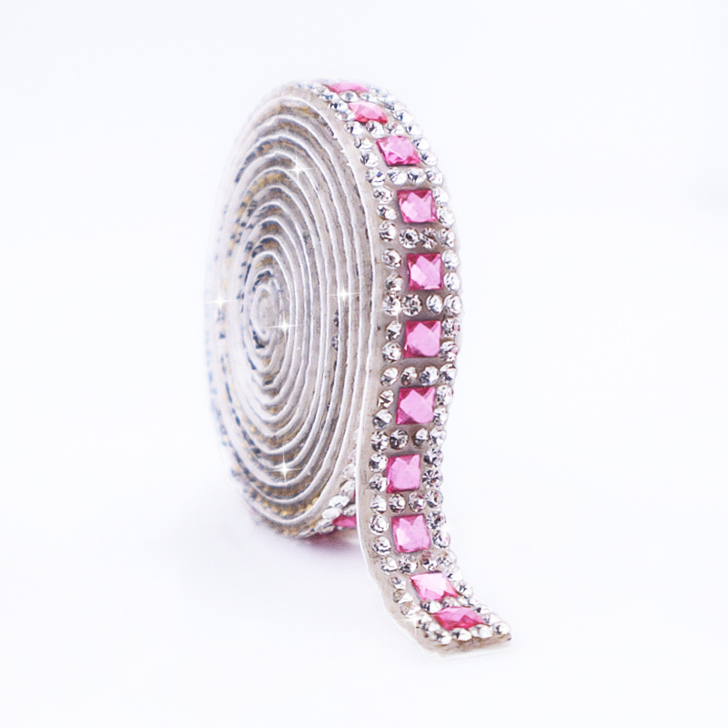 Perles de verre rose clair 44 mm-08 cm de large