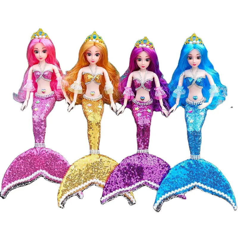 Denizkızları prenses bebekler çocuk kız oyuncaklar sıçramasına su el yapımı bebekler çocuk hediyeleri PVC Mini moda plastik bebekler