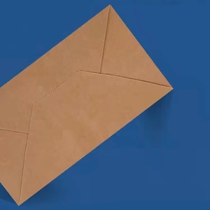 Bolsa de papel Kraft marrón liso con asa de hilo trenzado, bolsas de papel personalizadas con su propio logotipo - Product Image 2