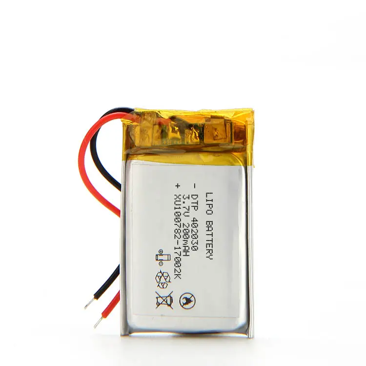 KC CE ROHS Aprobado li-polímero 3,7 V 200mAh Lipo 402030 batería para Micro Cámara