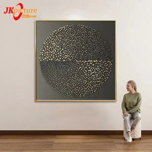 奢华100% 手工石材北欧海报墙艺术画画布油画画布抽象艺术作品装饰