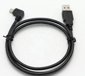 纤细USB A公至90度角微型<span class=keywords><strong>B</strong></span> USB电缆6英尺